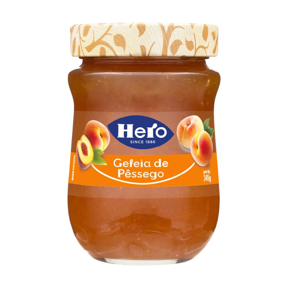 Geleia Pêssego Hero 345g - queensberry